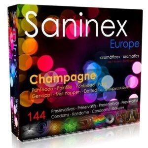 Pack preservativos Saninex punteados 144u