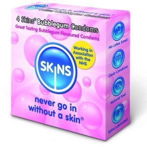 Preservativos de sabor a chicle 4 y 12 unidades