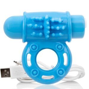 Screaming o anillo vibrador o wow recargable azul