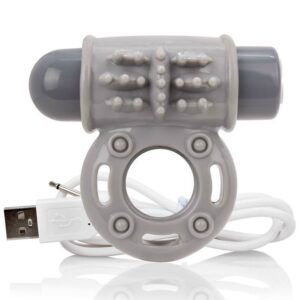 Screaming o anillo vibrador o wow recargable gris