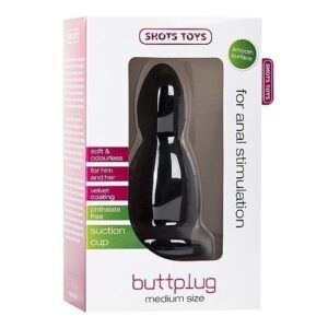 Medium anal buttplug negro silicone 11.5cm