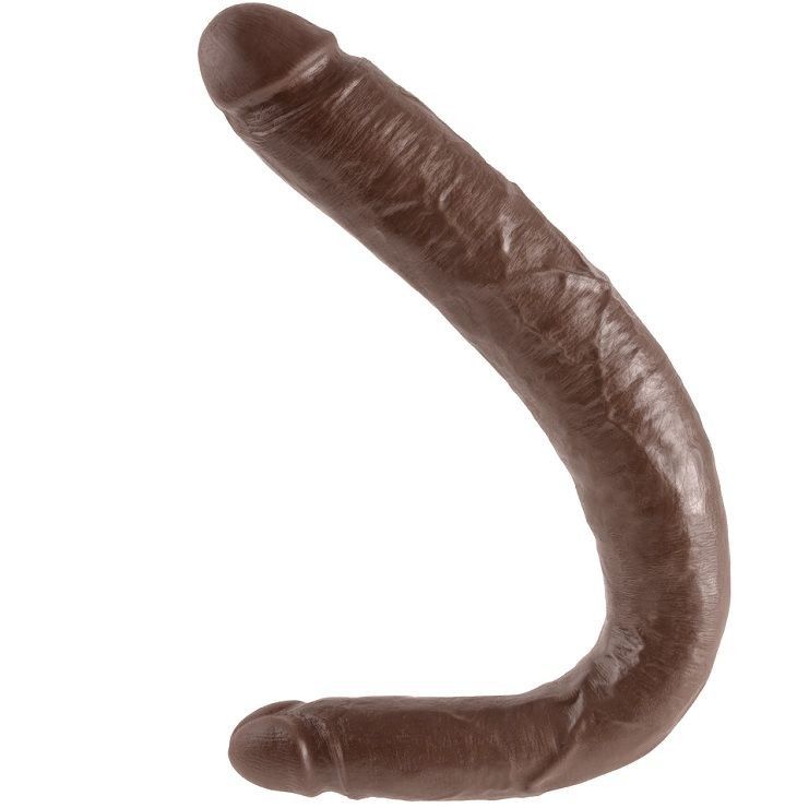 King cock dildo doble marron 40.6 cm