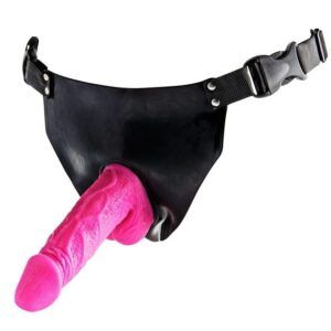 Arnés con pene realístico con vibración y braguita ajustable