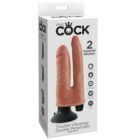 Vibrador doble king cock color carne