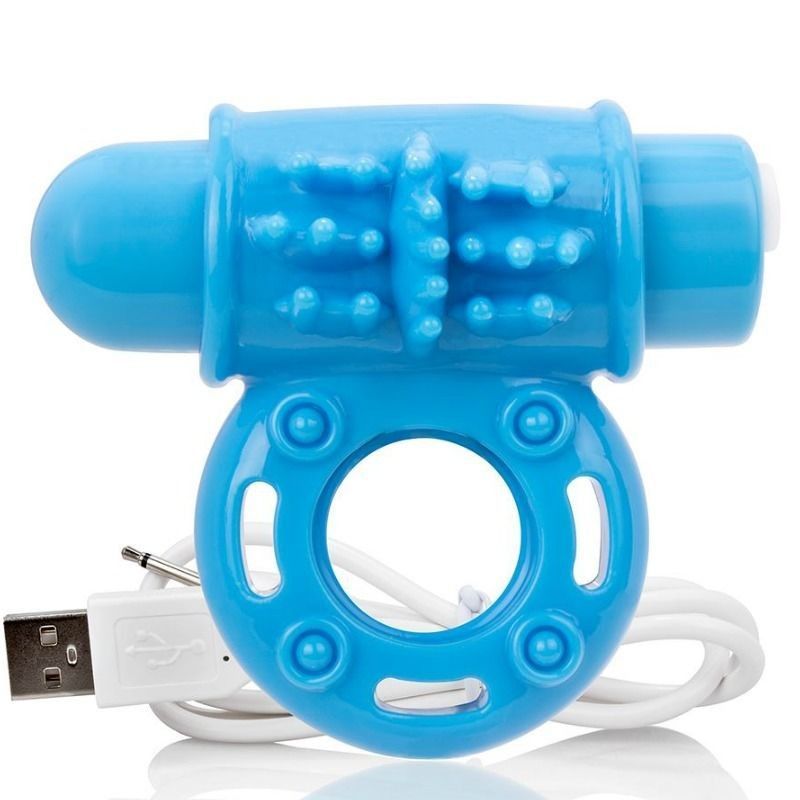 Screaming o anillo vibrador o wow recargable azul