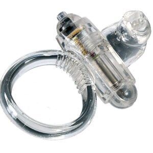 Anillo vibrador transparente para el pene