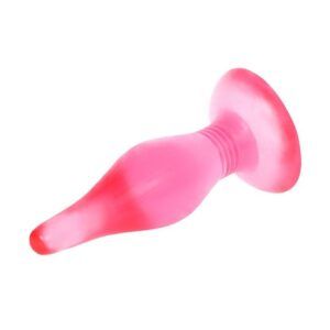 Plug anal suave rosa de 14,2cm