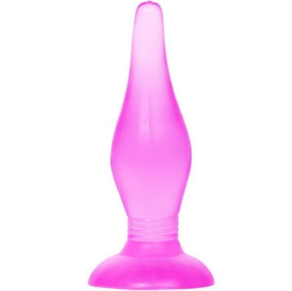 Plug anal suave rosa de 14,2cm