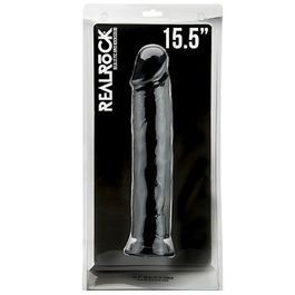 Consolador Ventosa Realistico negro Real Rock 39 ctms