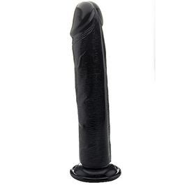 Consolador Ventosa Realistico negro Real Rock 34 ctms