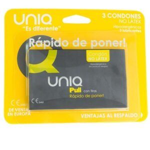 Preservativos Uniq rápidos de poner con tiras (3ud)