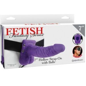 Fetish fantasy series 7" arnes con testículos hueco man 17.8 cm lila