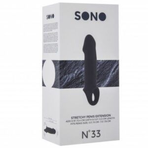 Sono 33 extensión +2.5cm pene con anilla testículos negro