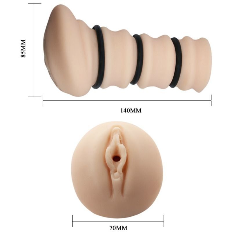 Masturbador con anillos modelo vagina 2