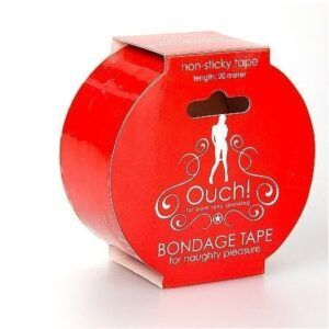 Cinta para juegos bondage roja.