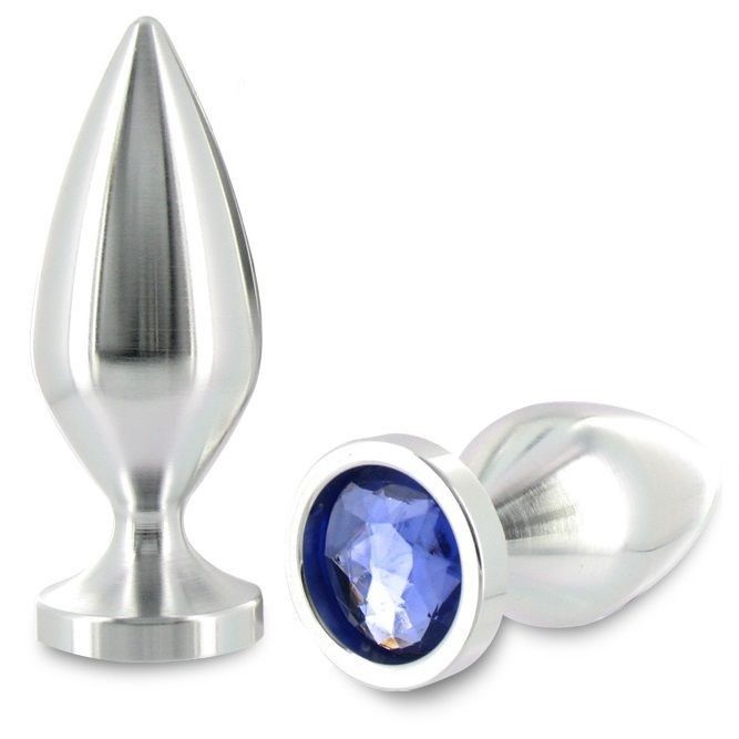 Metalhard anal plug aliminum color cristal grande 10.16cm
