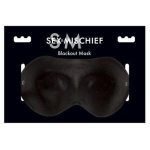 Sex & michief blackout máscara negro leather
