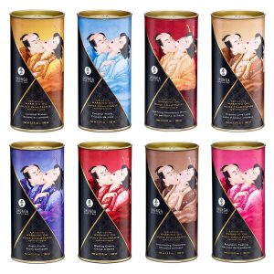Aceite de masaje Shunga efecto calor con sabor