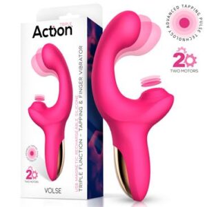 VIBRADOR TRIPLE FUNCIÓN CON FINGER Y PULSACIÓN TAPPING