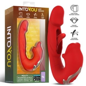 Vibrador con Función de Mordisqueo y Flipping con App