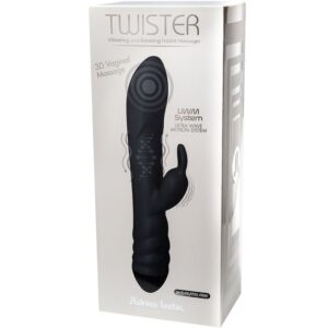 TWISTER MASAJEADOR VIBRADOR Y ROTADOR RABBIT NEGRO
