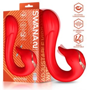 Rabbit Vibrador con Lengua y Ángulo Ajustable